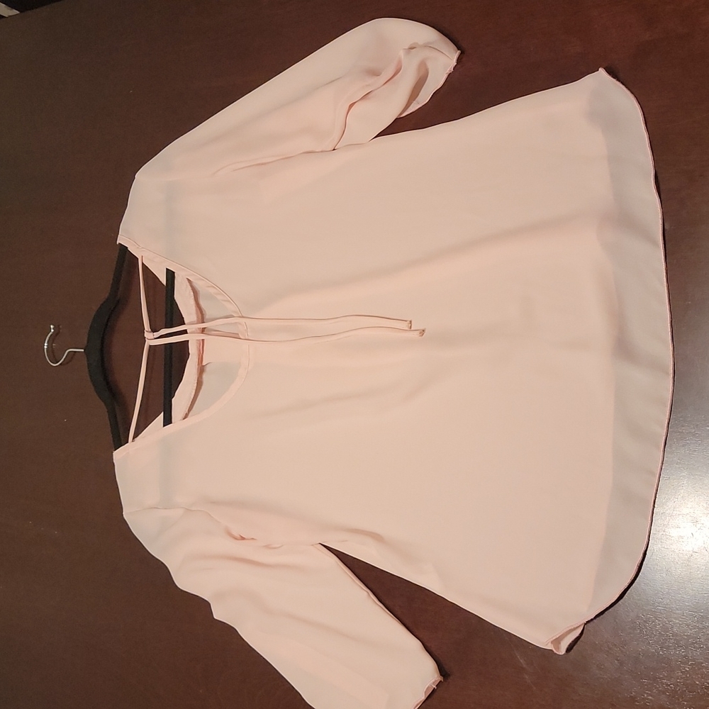 Long Line Baby Pink with Bling and Pearl Embellishment Neckline Size M - Picture 5 of 7